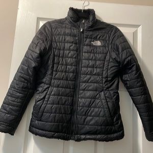 North face Girls fleece lined reversible jacket